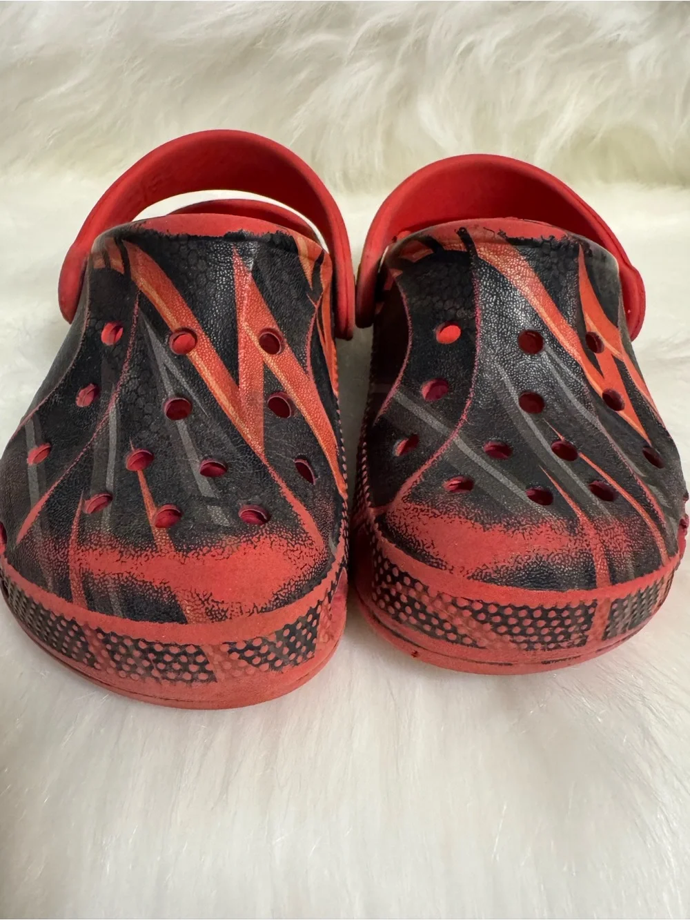 CROCS Kids Red and Black Graphic Clog